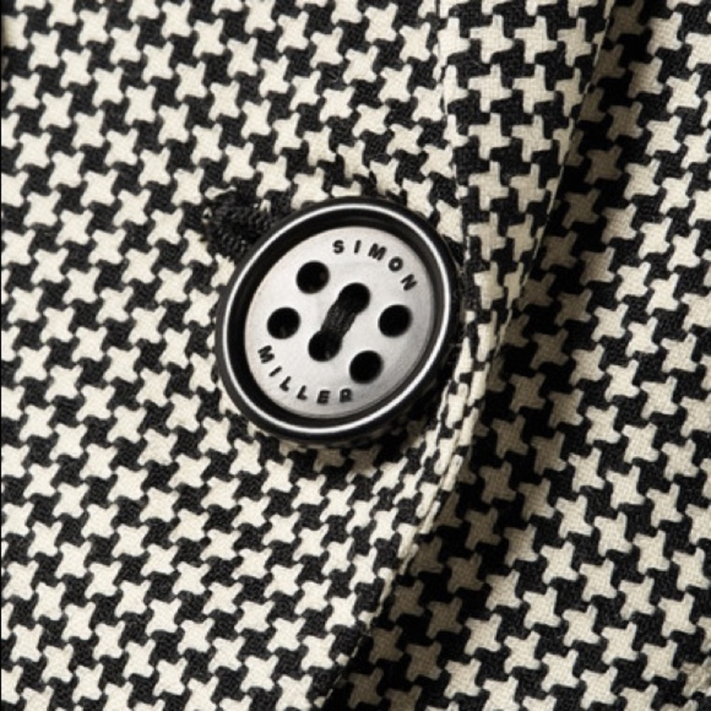 NWT SIMON MILLER Galen Houndstooth Wool Jacket - Picture 7 of 7